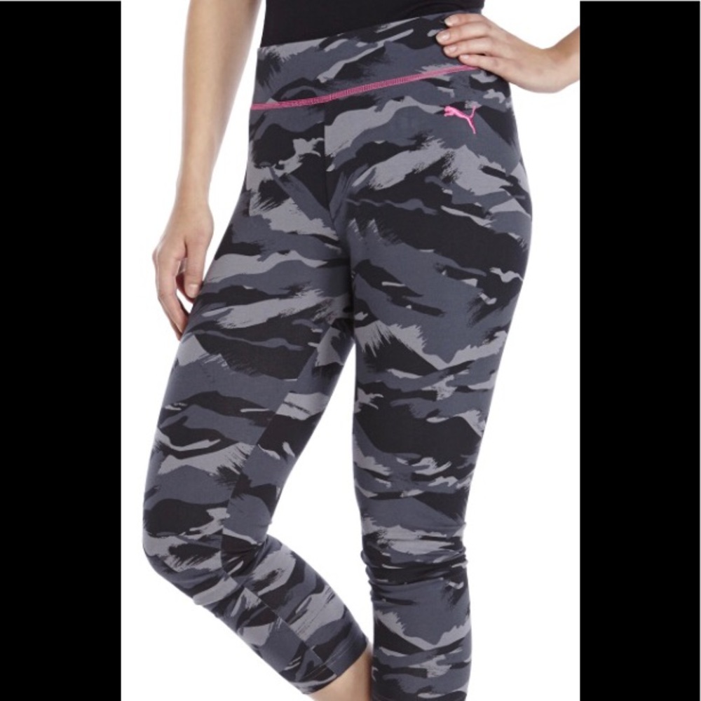 Puma Black Print Capri Leggings